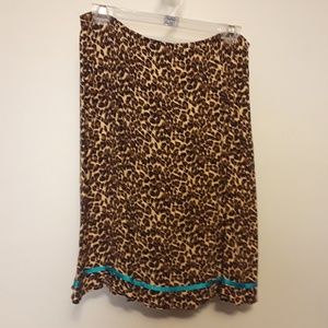 Vintage Animal Print Skirt